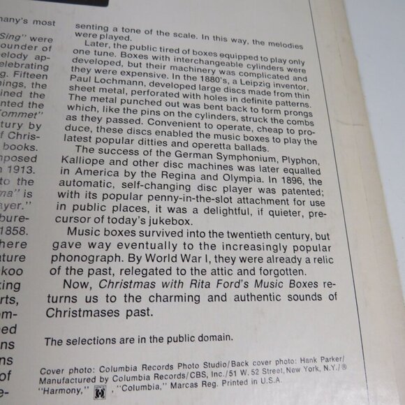 Christmas With Rita Ford’s Music Boxes (1) LP Vinyl Record - Picture 8 of 14